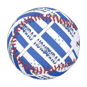 Hondúras Honduran Flag Black Personalization Baseball (Vorderseite Links)