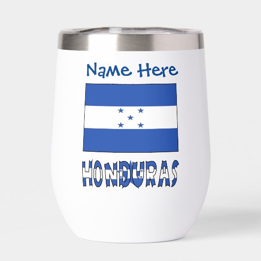 Honduras Honduran Flag Blue Personalization (Rückseite)