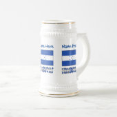 Honduras Honduran Flag Blue Personalization Bierglas (VorderseiteRechts)