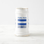 Honduras Honduran Flag Blue Personalization Bierglas (Mittel)