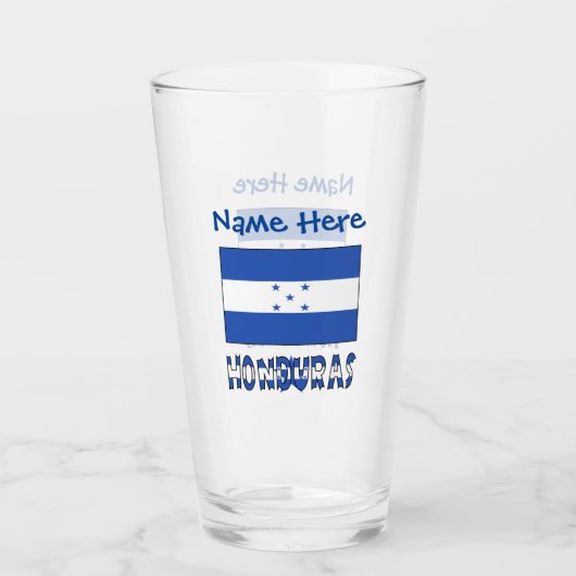 Honduras Honduran Flag Blue Personalization Glas (Vorderseite)