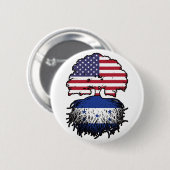 Honduras Honduras American USA Tree Roots Flag Button (Vorne & Hinten)