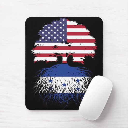 Honduras Honduras American USA Tree Roots Flag Mousepad (Mit Mouse)