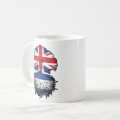 Honduras Honduras British UK Tree Roots Flag Kaffeetasse (Vorderseite Links)