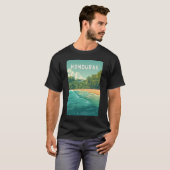 Honduras Illustration Travel Art Vintage T-Shirt (Vorne ganz)