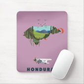 Honduras Illustriertes Reiseplakat Mousepad (Mit Mouse)