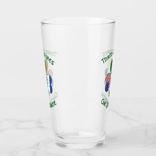 Honduras Irish American Flag Kleeblatt Personalisi Glas (Links)