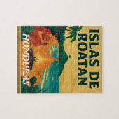 Honduras ISLAS DE ROATAN Retro poster Puzzle (Horizontal)