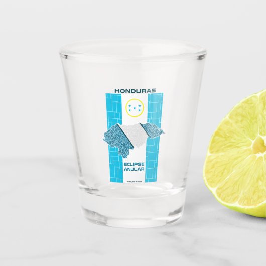 Honduras Jährliches Eclipse-Shot-Glas Schnapsglas (Vorderseite)