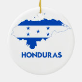 HONDURAS-KARTE KERAMIKORNAMENT (Hinten)