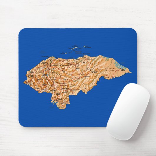 Honduras-Karte Mousepad (Mit Mouse)