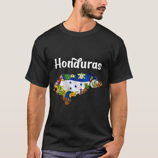 Honduras Karte T-Shirt (Vorderseite)