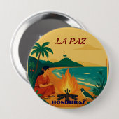 Honduras LA PAZ Retro poster Button (Vorne & Hinten)