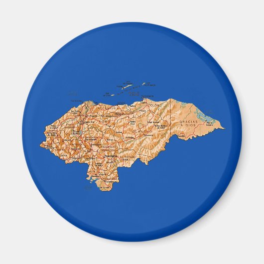 Honduras Map Magnet (Vorne)