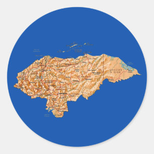 Honduras Map Sticker