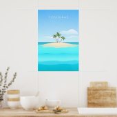 Honduras Minimal Reiseplakat Poster (Küche)