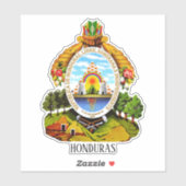 Honduras National Coat of Arms Patriotic Aufkleber (Blatt)
