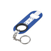 Honduras National Pride Patriotic Mini Flaschenöffner (Rückseite Schrägansicht)