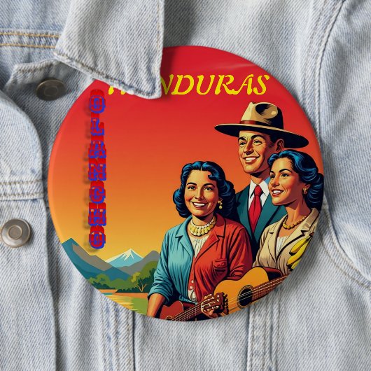  Honduras OLANCHO Retro poster Button (Beispiel)
