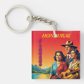 Honduras OLANCHO Retro poster Schlüsselanhänger