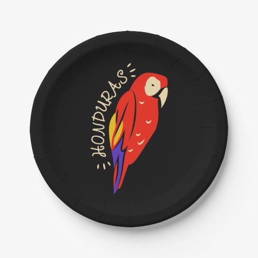 Honduras Parrot Pappteller (Vorderseite)