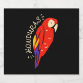 Honduras Parrot Schaumweinetikett (Einzelnes Label)