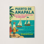 Honduras Puerto AMAPALA Retro poster Puzzle (Vertikal)
