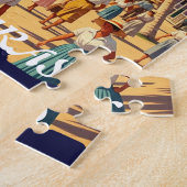 Honduras Puerto Tela Retro poster Puzzle (Seite)