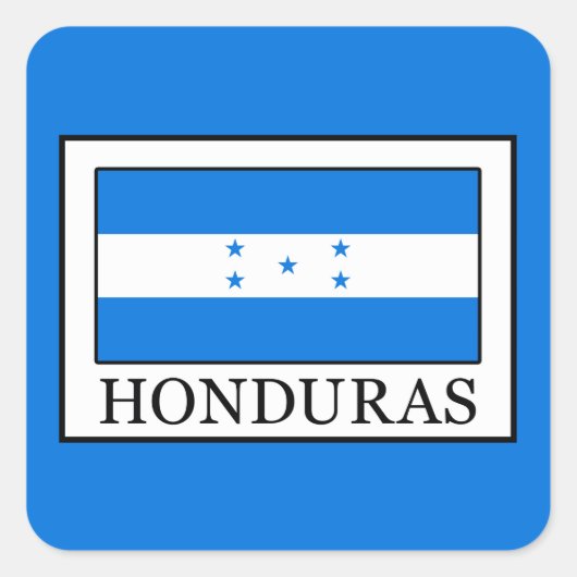 Honduras Quadratischer Aufkleber (Vorderseite)