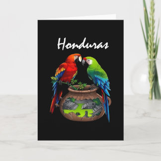 Honduras Reise Scharlachroter Ara Honduras Familie Karte