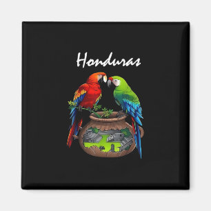 Honduras Reise Scharlachroter Ara Honduras Familie Magnet
