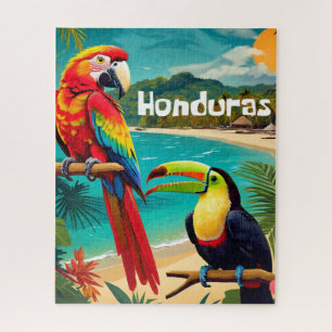 Honduras Reise Vintage Retro Poster Puzzle