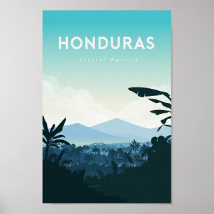 Honduras Reiseplakat, Druck Poster