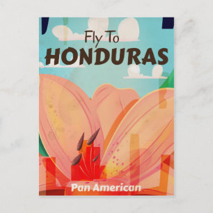 Honduras Retro Vintage Urlaubsposter Postkarte