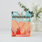 Honduras Retro Vintager Urlaub Poster Postkarte (Stehend Vorderseite)