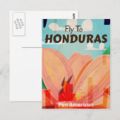 Honduras Retro Vintager Urlaub Poster Postkarte (Vorne/Hinten)