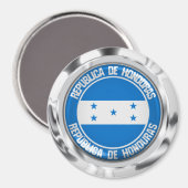 Honduras Round Emblem Magnet (Vorderseite/Rückseite)