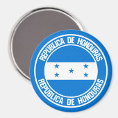 Honduras Round Emblem Magnet (Vorderseite/Rückseite)
