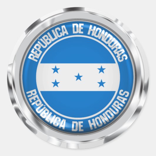 Honduras Round Emblem Runder Aufkleber (Vorderseite)