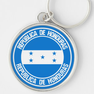 Honduras Round Emblem Schlüsselanhänger