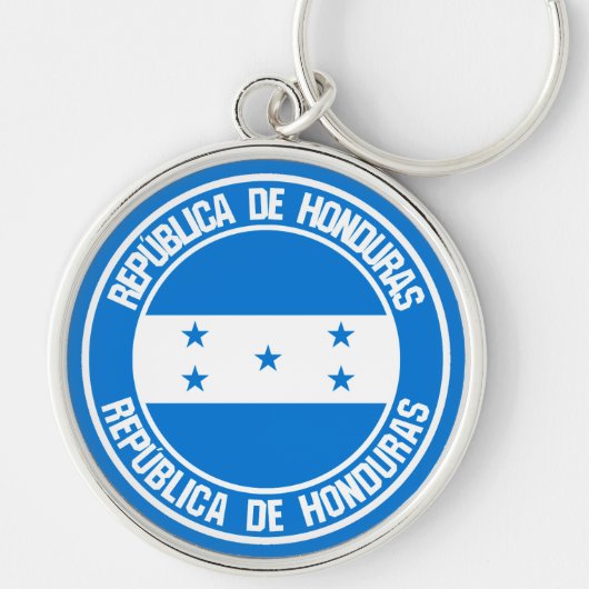 Honduras Round Emblem Schlüsselanhänger (Vorne)