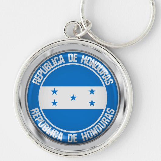 Honduras Round Emblem Schlüsselanhänger (Vorne)