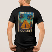  Honduras Ruinas de Copán Retro poster Tri-Blend Shirt (Rückseite)