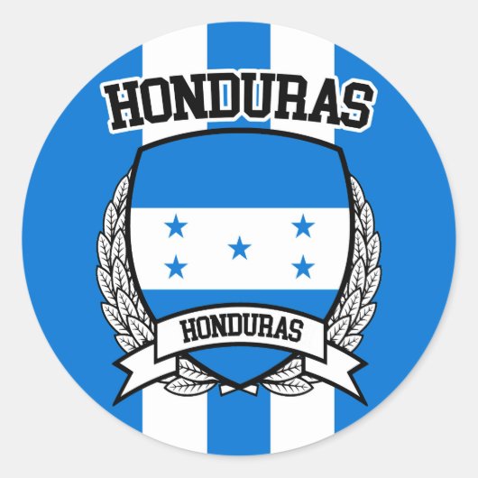 Honduras Runder Aufkleber (Vorderseite)