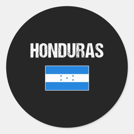 Honduras Runder Aufkleber (Vorderseite)
