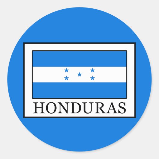 Honduras Runder Aufkleber (Vorderseite)