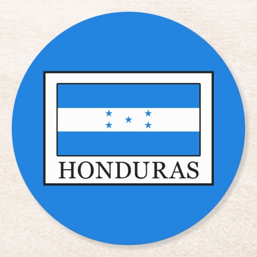 Honduras Runder Pappuntersetzer (Vorderseite)
