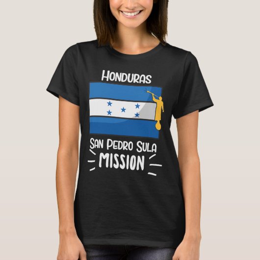 Honduras San Pedro Sula Mormon LDS Mission Mission T-Shirt (Vorderseite)