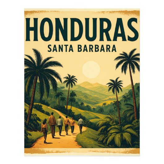  Honduras Santa Barbara Retro poster (Vorne)