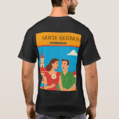  Honduras Santa Barbara Retro poster T-Shirt (Rückseite)